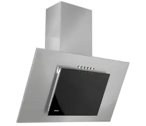 Akpo WK-4 NERO Eco 60 sivá, čierne sklo / Digestor / nástenná / 600 mm / 326 m3/h / hlučnosť 61 dB