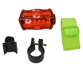 MS-221053 Zadné svetlo na bicykel / 2 LED / 4 režimy svietenia / Uchytenie na sedlovú tyč / 2x AAA