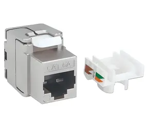 Intellinet Keystone modul Cat6a FTP strieborná / Keystone modul / RJ-45 / IDC / tienený / bez náradia