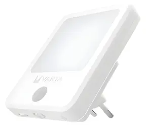 Varta Motion Sensor Plug Light biela / Nočné svetlo do zásuvky / Pohybový senzor / Stmievateľné / 18 lm
