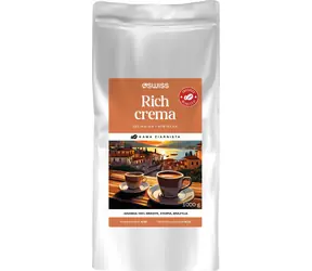 4Swiss Rich Crema 1 kg / Zrnková káva / čerstvo pražená