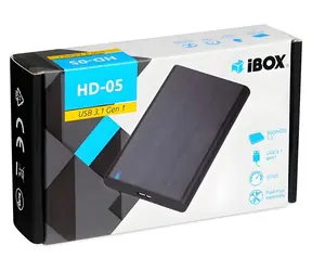 ibox HD-05 čierna / Externý box pre 2.5" HDD/SSD / USB 3.2 Gen 1 / SATA III / UASP