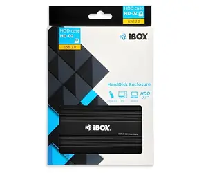 ibox HD-02 čierna / Externý box pre 2.5" HDD / SATA / USB 3.2 Gen 1