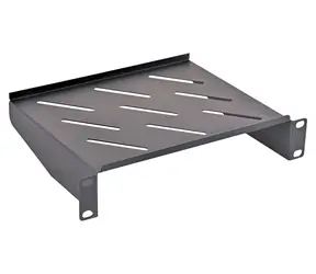 Lanberg Polica do racku 10" čierna / Polica do racku / 10" / 1U / 254x180 mm / nosnosť 20 kg