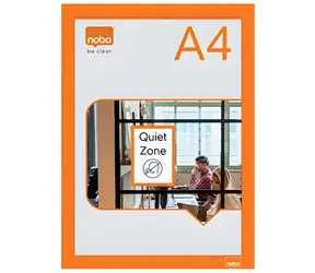 NOBO magnetický rám na plagáty A4 oranžová / Rám na plagáty / Samolepiace, obojstranné / 2 ks