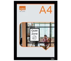 NOBO Magnetický rám na plagáty A4 čierna, 2 ks / Klaprám / Samolepiace / Obojstranný / 235x325 mm