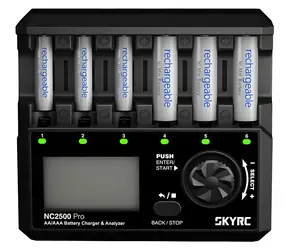 SkyRC NC2500 Pro / Nabíjačka / AA/AAA / NiMH/NiCd / 6 kanálov / USB QC3.0