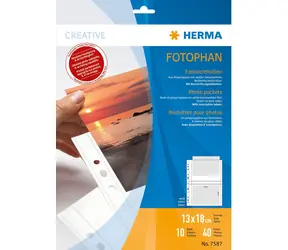 Herma Fotosichthüllen 13x18 cm biela / Euroobaly na fotografie / 10 ks