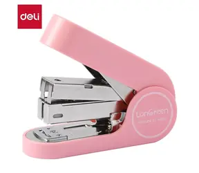 Deli LonGreen Easy ružová / Zošívačka / Do 25 listov / Sponky 24/6 a 26/6 / Hĺbka 35 mm / Recyklovaný plast