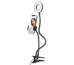 C-tech Gembird / LED selfie kruh s držiakom telefónu / USB napájanie