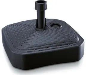 Prosperplast Podstavec pod slnečník Ratan antracit / Plast / 39 x 39 x 13 cm / Objem 12 l