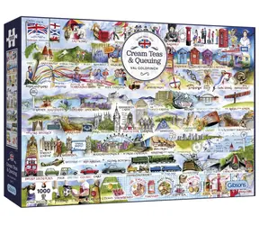 GIBSONS Puzzle Symboly Veľkej Británie / 1000 dielikov / 68 x 49 cm
