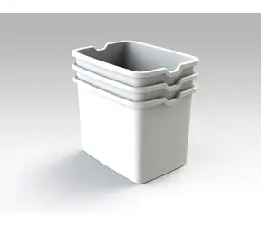 Doloni Úložný box 18 l biely / Úložný box / plast / 33 x 27 x 26 cm