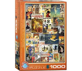 EUROGRAPHICS Puzzle Vintage cyklistické plagáty / 1000 dielikov / 48 × 68 cm