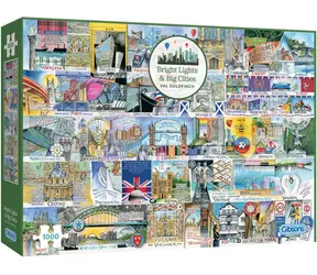 GIBSONS Puzzle Jasné svetlá a veľké mestá / 1000 dielikov / 68 x 49 cm