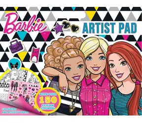 BARBIE Umelecký blok so samolepkami A3 / Kreatívna sada / 150+ samolepiek / 36,5 x 28 cm