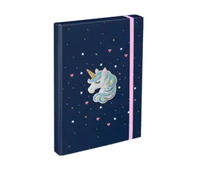 BAAGL Unicorn Gold / Dosky na školské zošity / A4 / 22x32x3, 5 cm