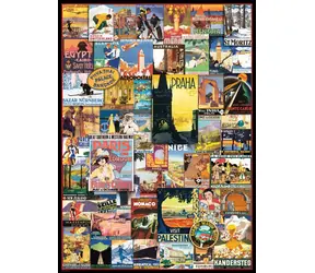 EUROGRAPHICS Puzzle Cestovateľské plagáty / 1000 dielikov / 48 x 68 cm