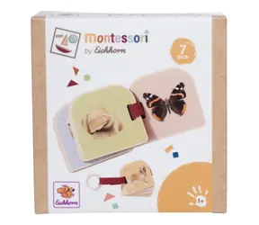 Simba Montessori Moja prvá knižka / Drevená knižka / 6 strán / od 1 roka