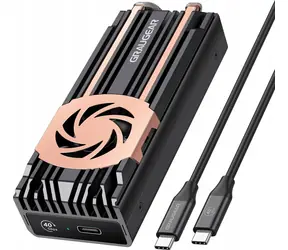 Graugear USB4.0 hliníkový box s ventilátorom / Externý box pre M.2 SSD / USB4.0 / hliníkové telo / ventilátor