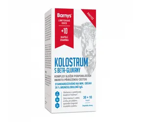 BARNYS Výživový doplnok Kolostrum s beta-glukánmi / 40 kapsúl (30+10 zadarmo) / beta-glukány, vitamín C, zinok, selén