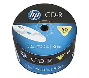 HP CD- R 700MB 52x 50ks / Záznamové médium / Spindl / 80 min / bez potlače
