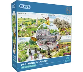 GIBSONS Puzzle Dartmoor & Exmoor / 1000 dielikov / 68 × 49 cm