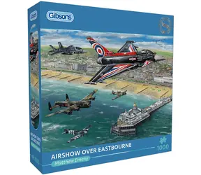 GIBSONS Puzzle Letecká show NAD Eastbourne / 1000 dielikov / 68 x 49 cm