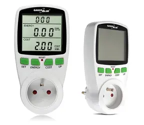 GreenBlue GB202 biela / Merač spotreby / LCD displej / 0 - 9999 W / 16 A / 220 - 240 V
