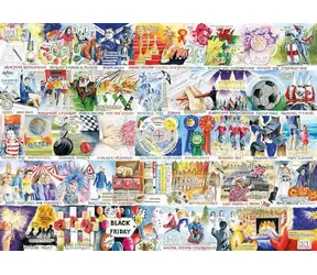 GIBSONS Puzzle Rok strávený vo Veľkej Británii / 1000 dielikov / 68 x 49 cm