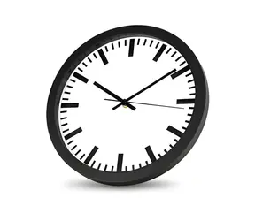 Eldonex LONDON čierna / Nástenné hodiny / Analógové / Minimalistický design