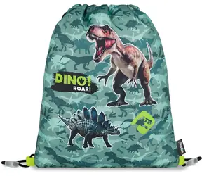 OXYBAG Vrecko na cvičky Dinosaurus / Vak na prezuvky / 30 x 37 cm