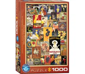 EUROGRAPHICS Puzzle Staré plagáty / 1000 dielikov / 48 x 68 cm