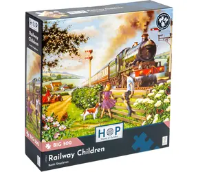 HOP Puzzle Železničné deti Big / 500 dielikov / nepravidelné dieliky / plagát A3
