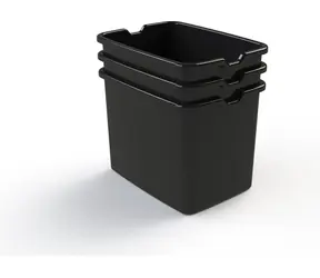 DOLONI Úložný box 18 l čierny / Úložný box / Objem 18 l / 33 x 27 x 26 cm / Uzatvárateľný