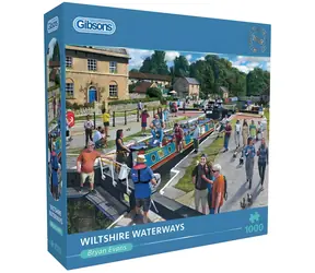 GIBSONS Puzzle Vodné toky vo Wiltshire / 1000 dielikov / 68 x 49 cm