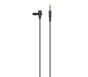 Klopový mikrofón pre smartfóny čierny / Klopový mikrofón / Všesmerový / 3,5 mm TRRS jack / Kábel 2 m