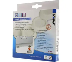 ScanPart Antivibračné podložky pod práčku biele / Antivibračné podložky / 4 ks / kruhové