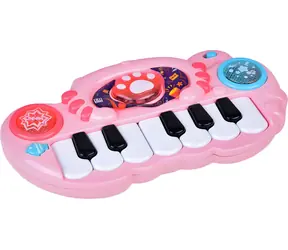 JOKOMISIADA Interaktívne piano ružové / Hudobná hračka / Svetelné a zvukové efekty