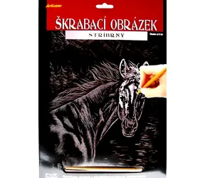ARTLOVER Škrabací obrázok strieborný Kôň