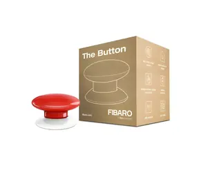 Fibaro NICE FGPB-101-3 ZW5 EU červená / Bezdrôtové tlačidlo / Z-Wave / dosah 50 m / batéria 3,6V