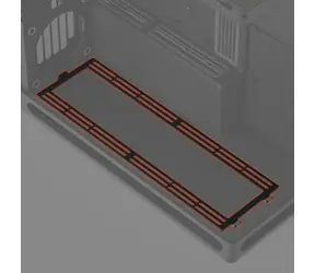 HAVN HS 420 čierna / Držiak ventilátora / spodná montáž