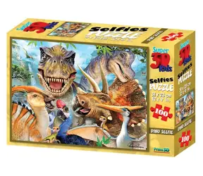 Prime 3D Puzzle Dinosaurie selfie / 3D efekt / 100 dielikov