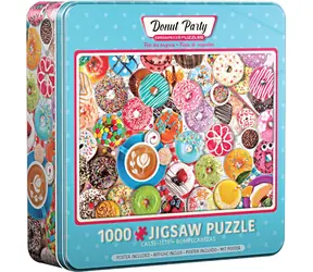 EUROGRAPHICS Puzzle Koblihová oslava v plechovej krabičke