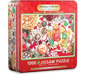 EUROGRAPHICS Puzzle v plechovej krabičke Vianočný stôl