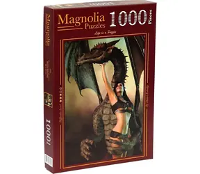 MAGNOLIA Puzzle Dievča s drakom / 1000 dielikov / 48 x 68 cm
