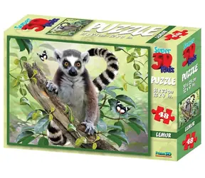 Prime 3D Puzzle Lemur / 48 dielikov / 3D efekt / 31 x 23 cm / od 3 rokov