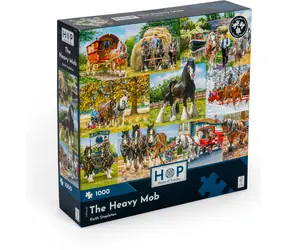 HOP Puzzle Ťahúň / 1000 dielikov / nepravidelné dieliky / plagát A3