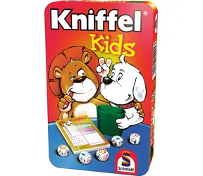 Schmidt Detská hra s kockami Kniffel Kids v plechovej krabičke
