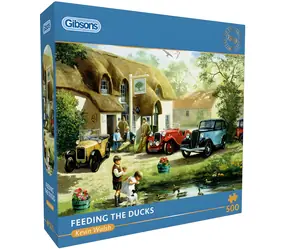 GIBSONS Puzzle Kŕmenie kačíc / 500 dielikov / 49 x 34 cm
